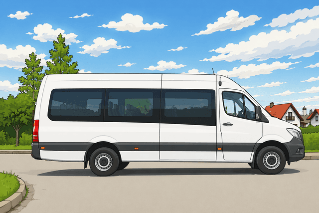 Bussar av typen Sprinter med max 25 passagerare tillåts ombord.